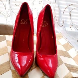 Cherry red stilettos
